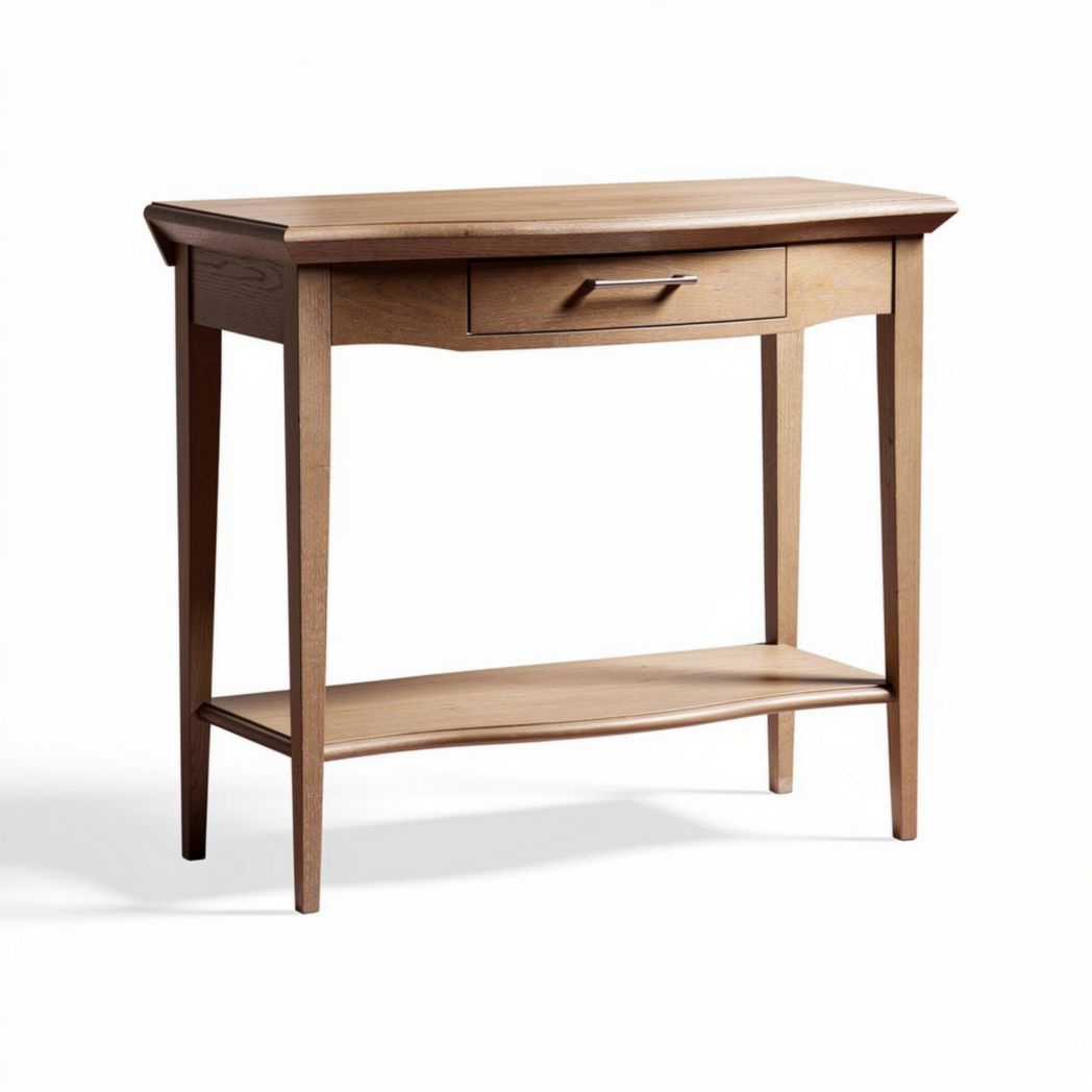 Wooden console table with one drawer and lower shelf 90 x 40 x 75cm