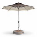 Outdoor umbrella with adjustable tilt and concrete base 300cm brown taupe